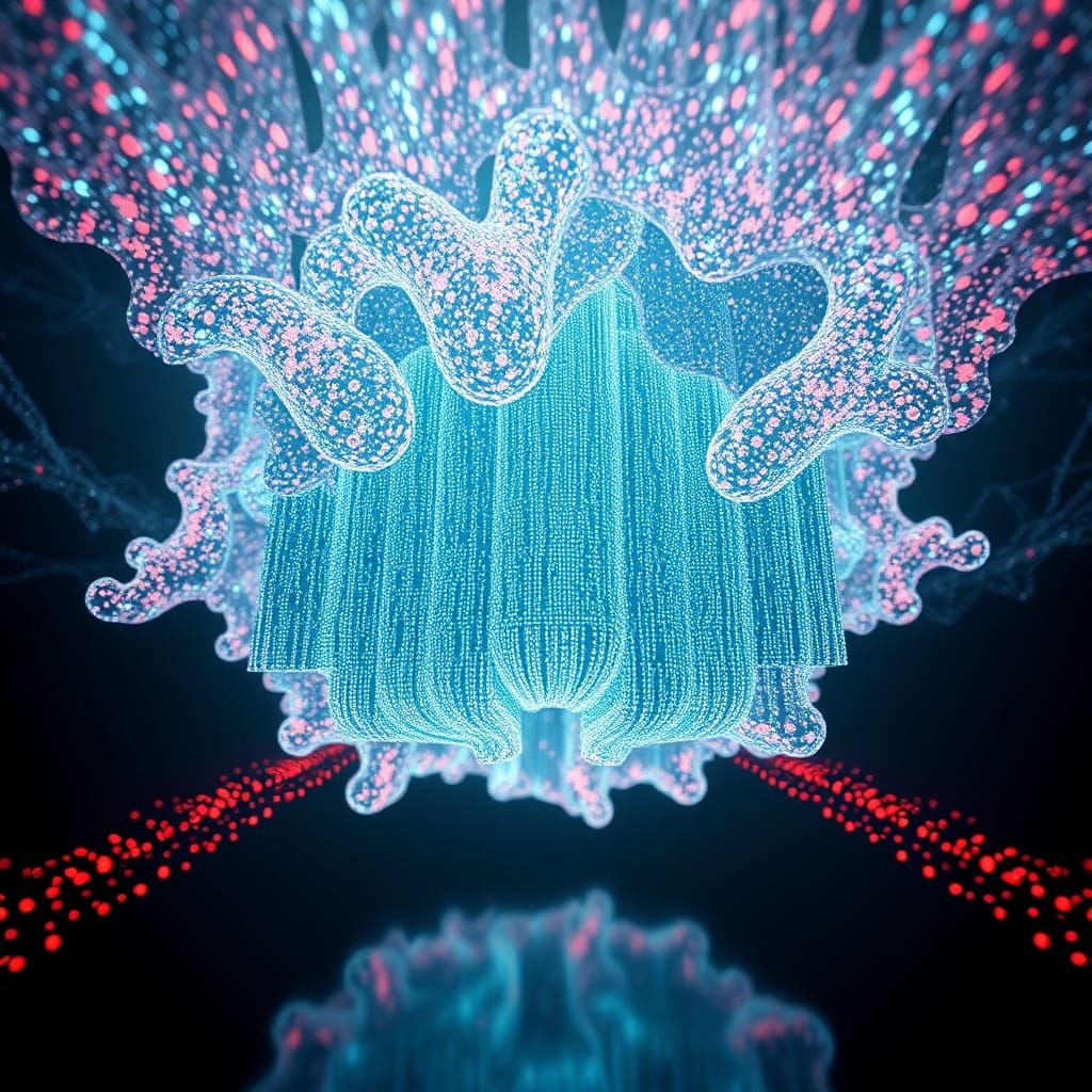 Generative Bio-Data Organism in Refik Anadol Style