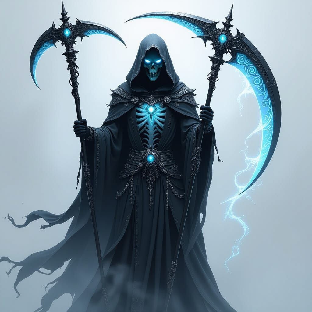 Ethereal Death Figure in Gothic Dark Fantasy Art