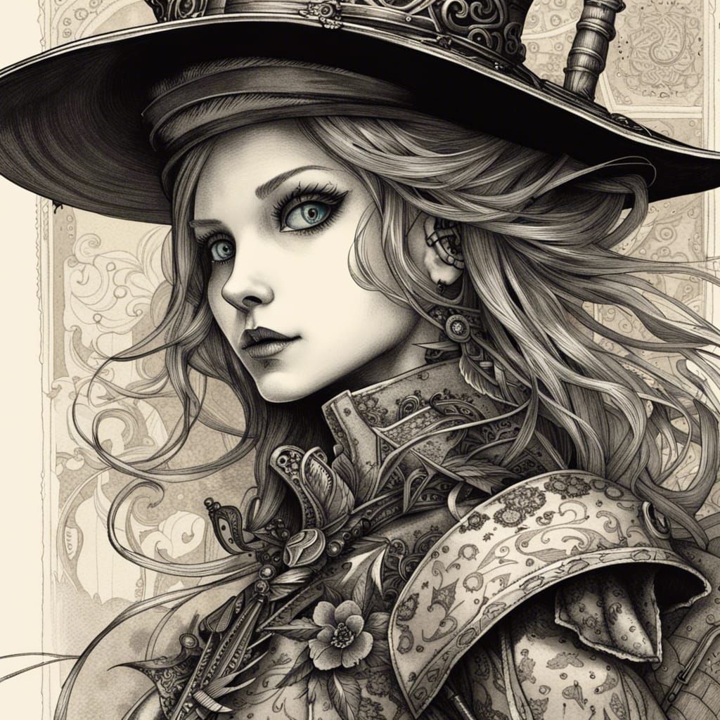 Alice in Cyberpunk Paris: A Graphic Novel Illustration