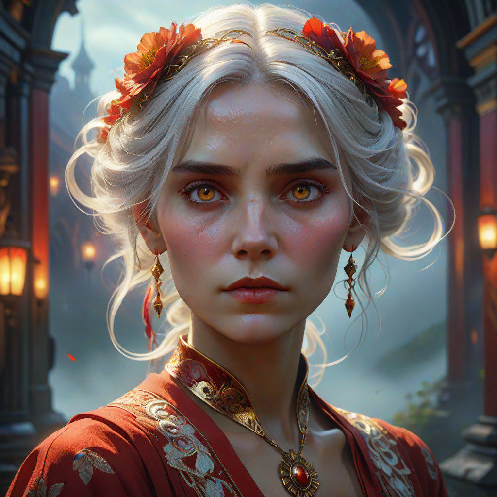 Enchanting Fantasy Portrait in Golden Light