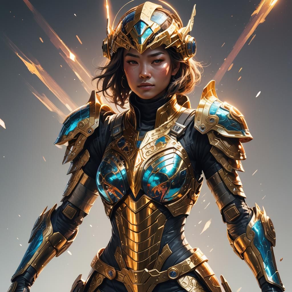 Space Warrior Concept Art in Digital Painting Style