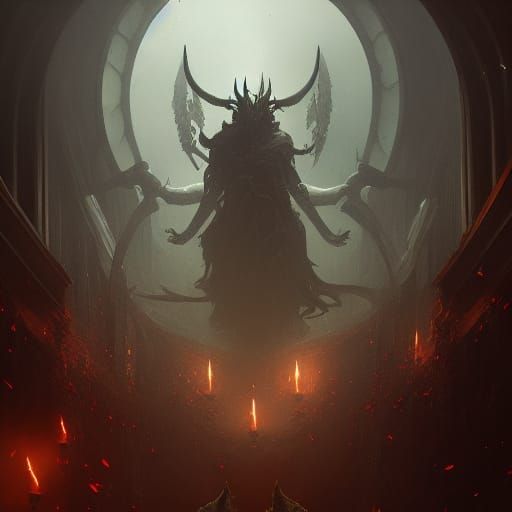 Barlgura Demon in Dark Fantasy Style