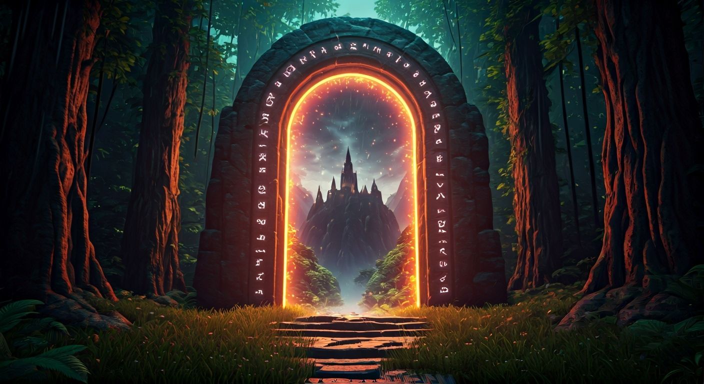 Mystical Portal to a Spooky Castle, Concept Art