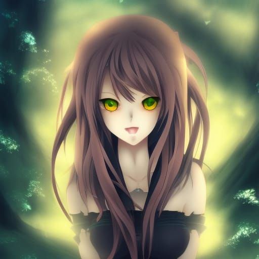 Anime Style Wolf Girl Illustration