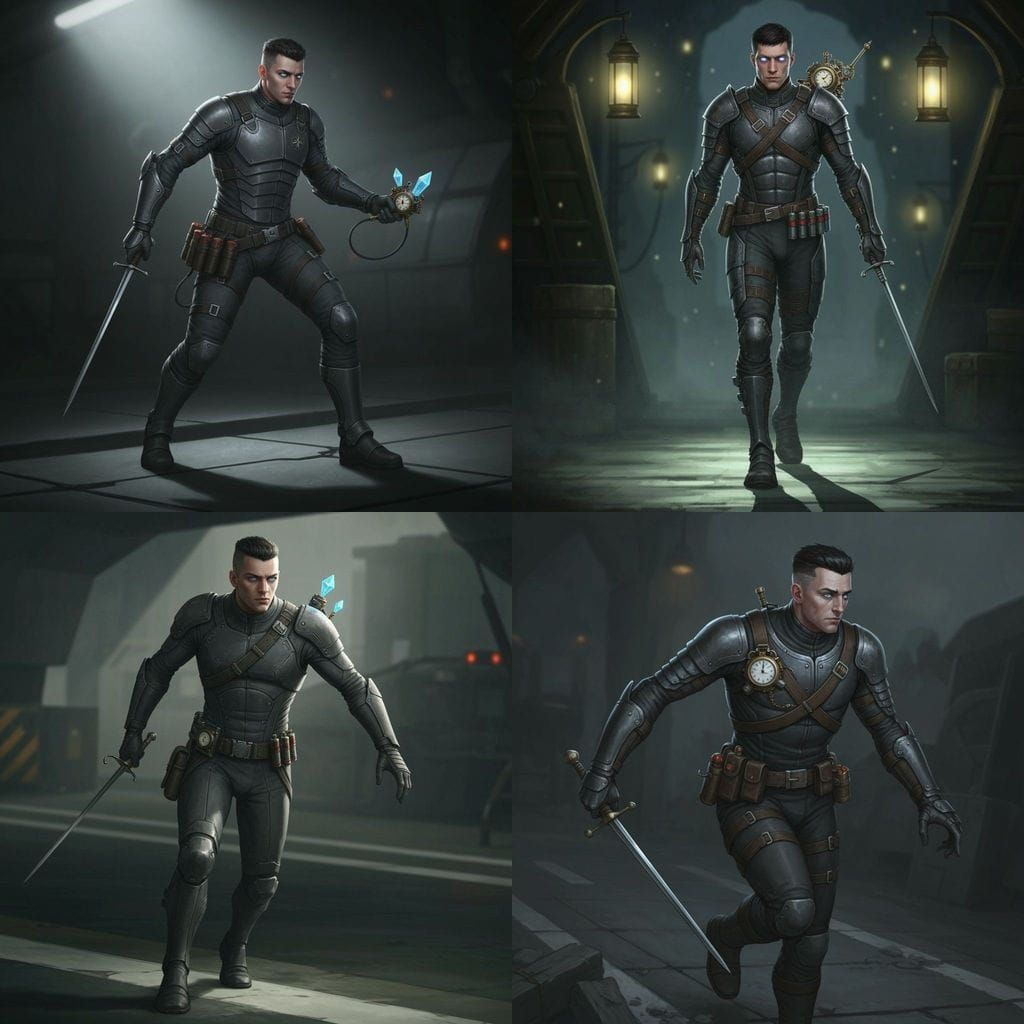 Steampunk Sapper Stealthily Navigating Landing Zone