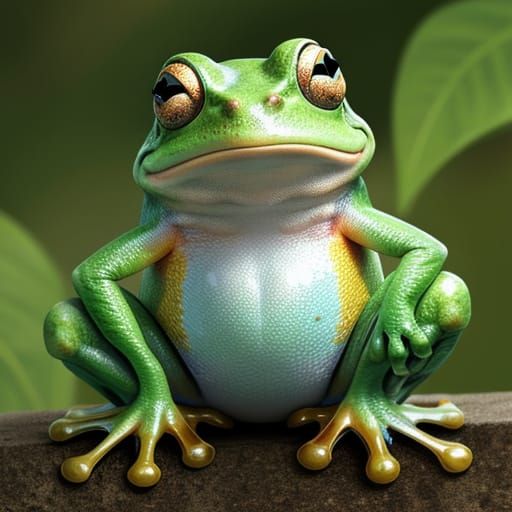 Surprised Cartoon Frog Image