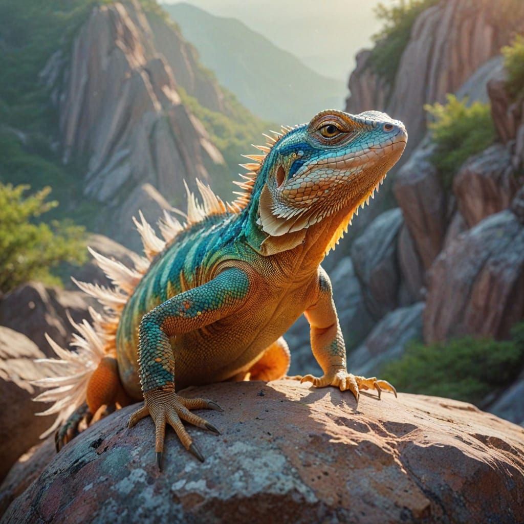 Lizard in Warm June Light