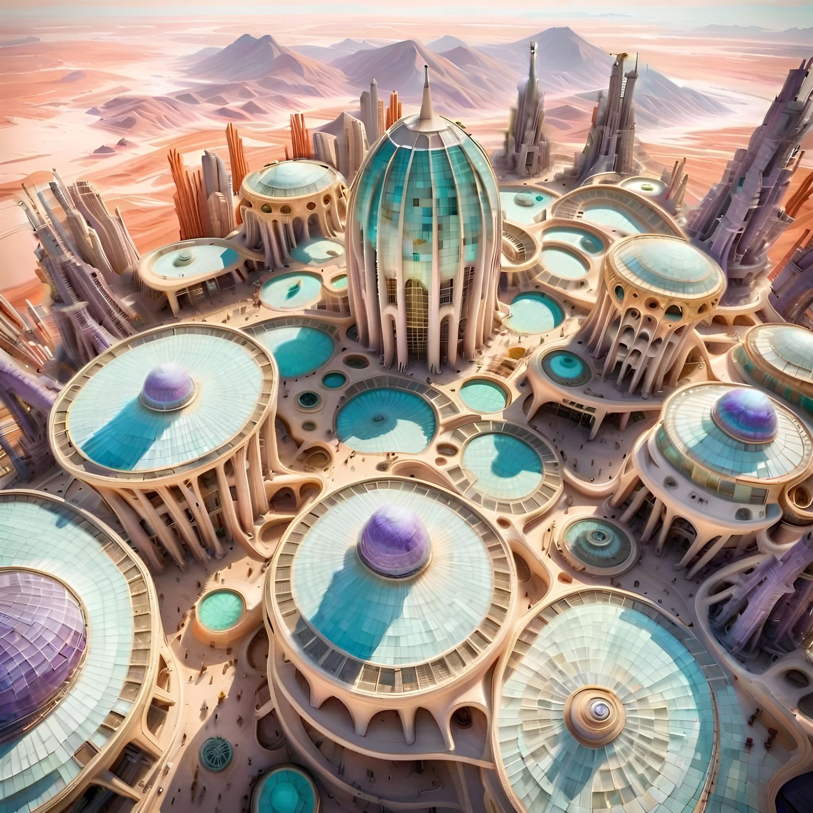 Minimalist Orange Pastel Stairs