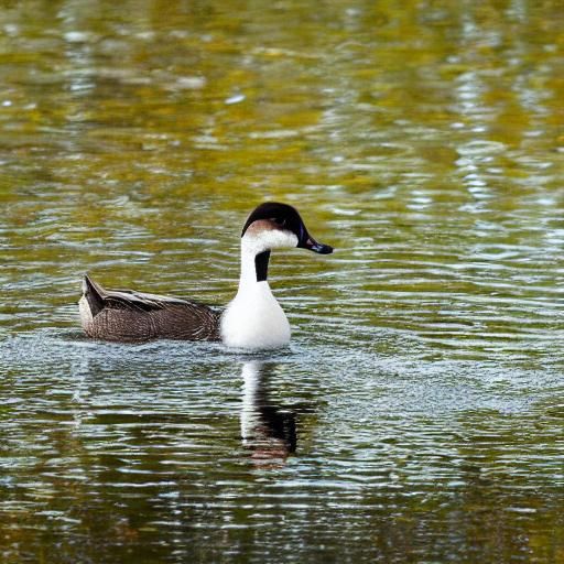 Hyperrealistic Duck in Serene Wetland Environment