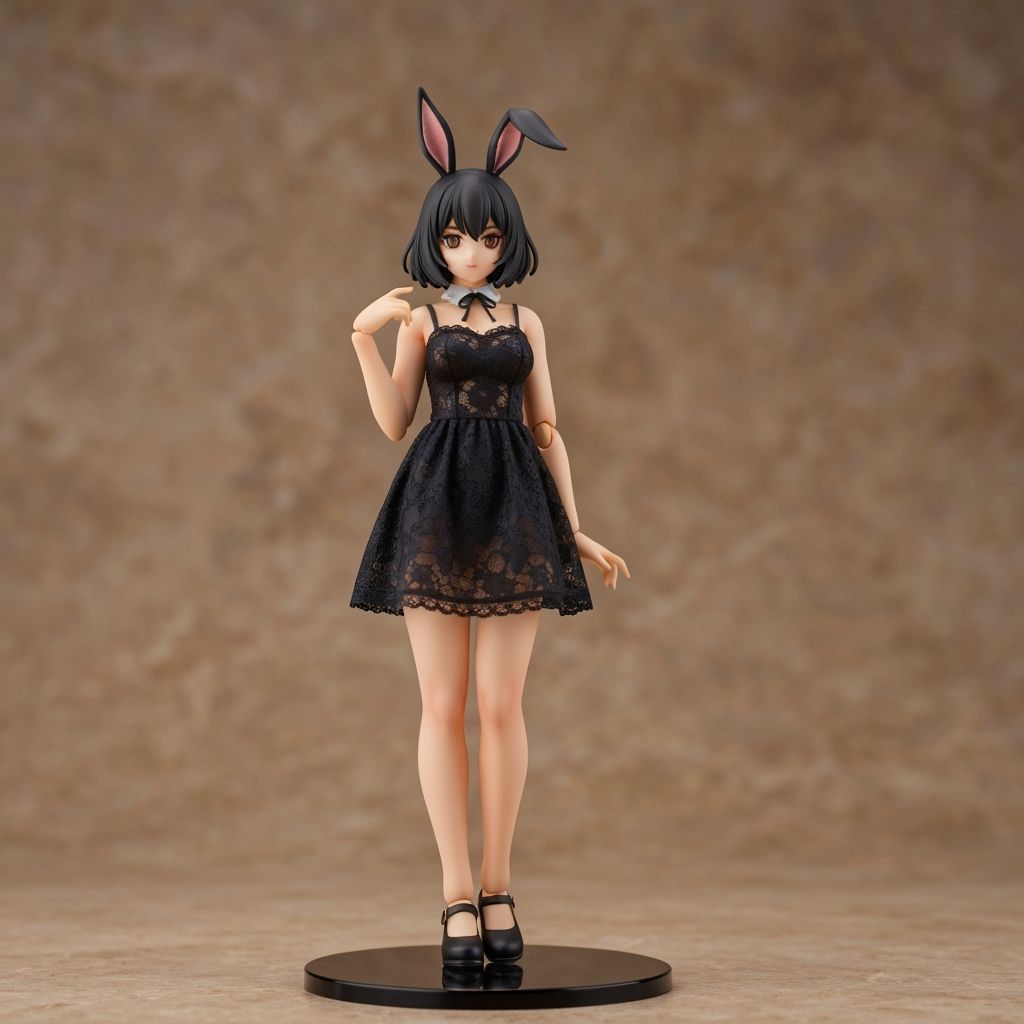 Pretty Thai Woman Collectible Figure in Lace Dress