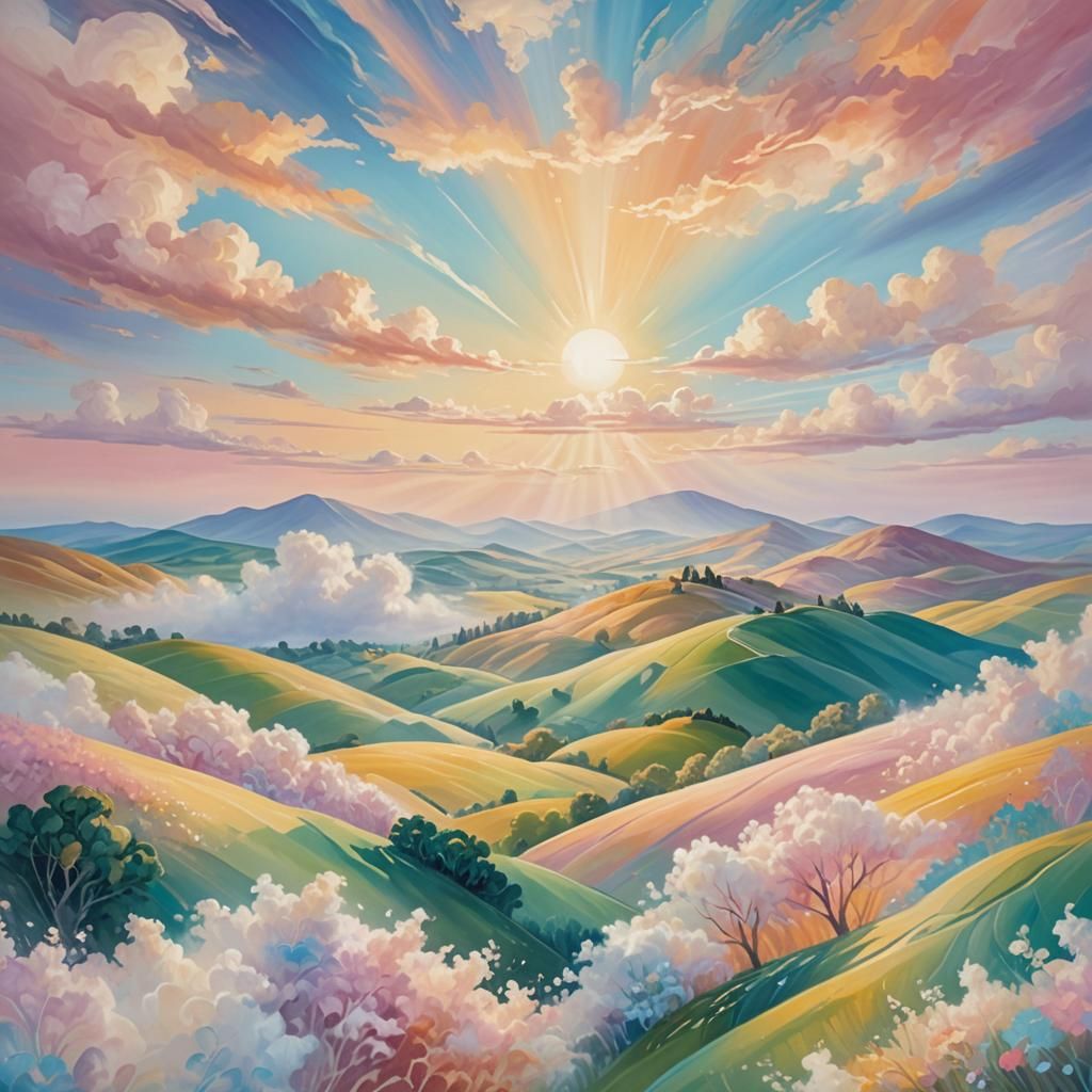 Dream Landscape in Impressionist Surrealist Style