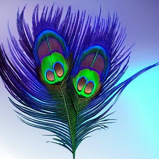 Ethereal Peacock Feathers in 3D Fantasy Style