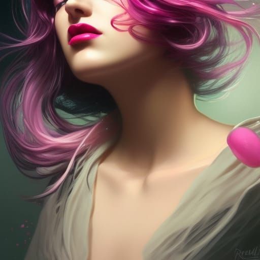 Woman with Silver Hair: Hyperdetailed Portrait