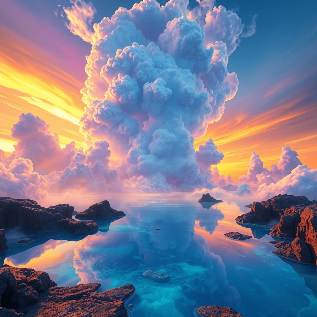 Surreal Sky Lagoon Radiates Mystical Energy