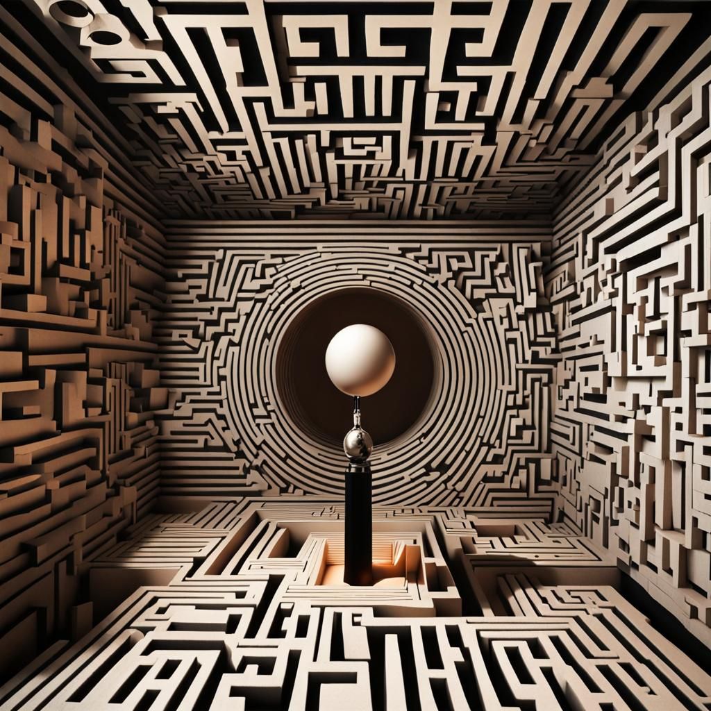 optical illusion 3 d labyrinth