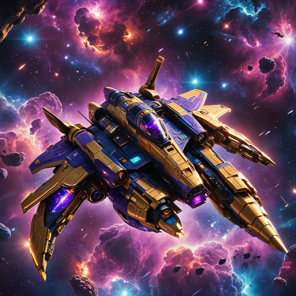 NASA Battles Thanos: Vivid Space Conflict in Digital Art