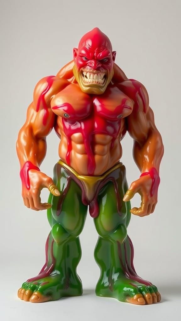 Hyperrealistic Jello Monster Bodybuilder