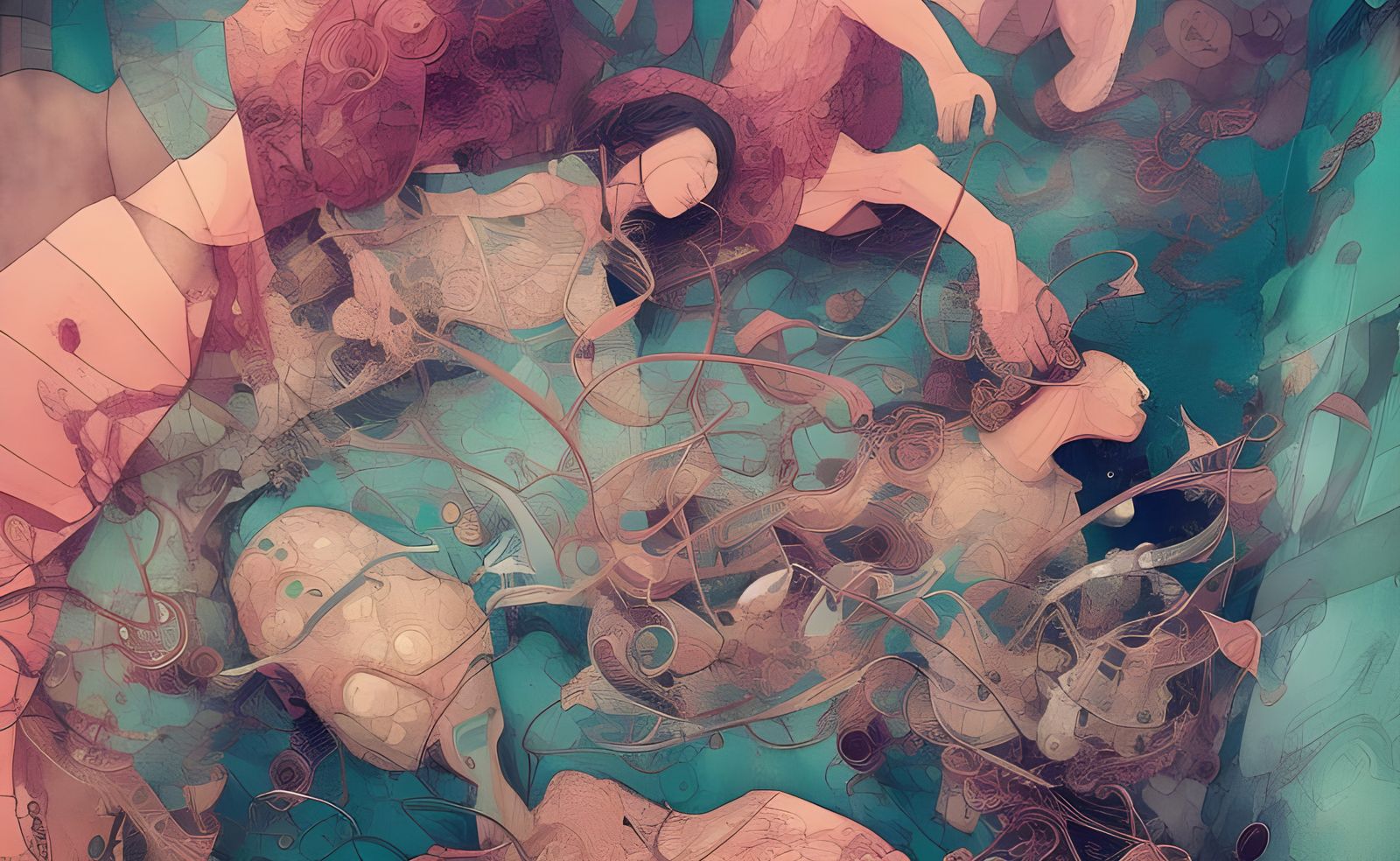 Surreal Street Photography in Watercolor Style