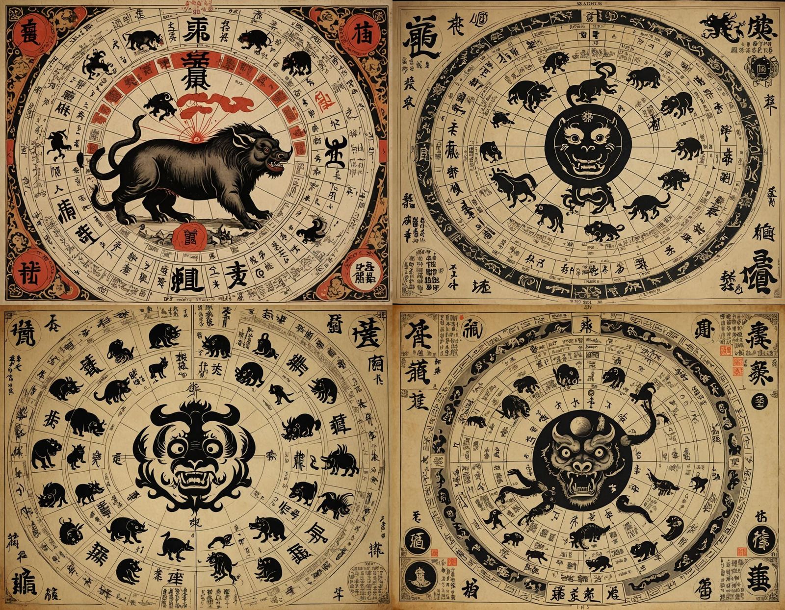 AI Generated Horror Astrological Chart