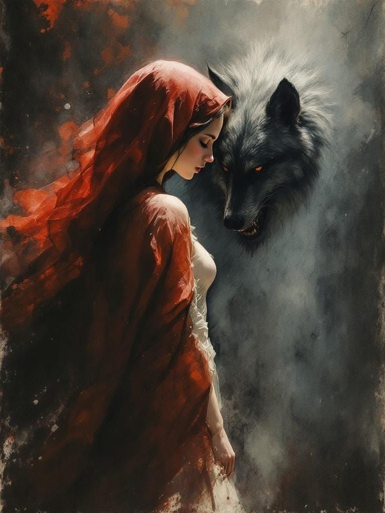Red Riding Hood: Chiaroscuro and Vintage Illustration