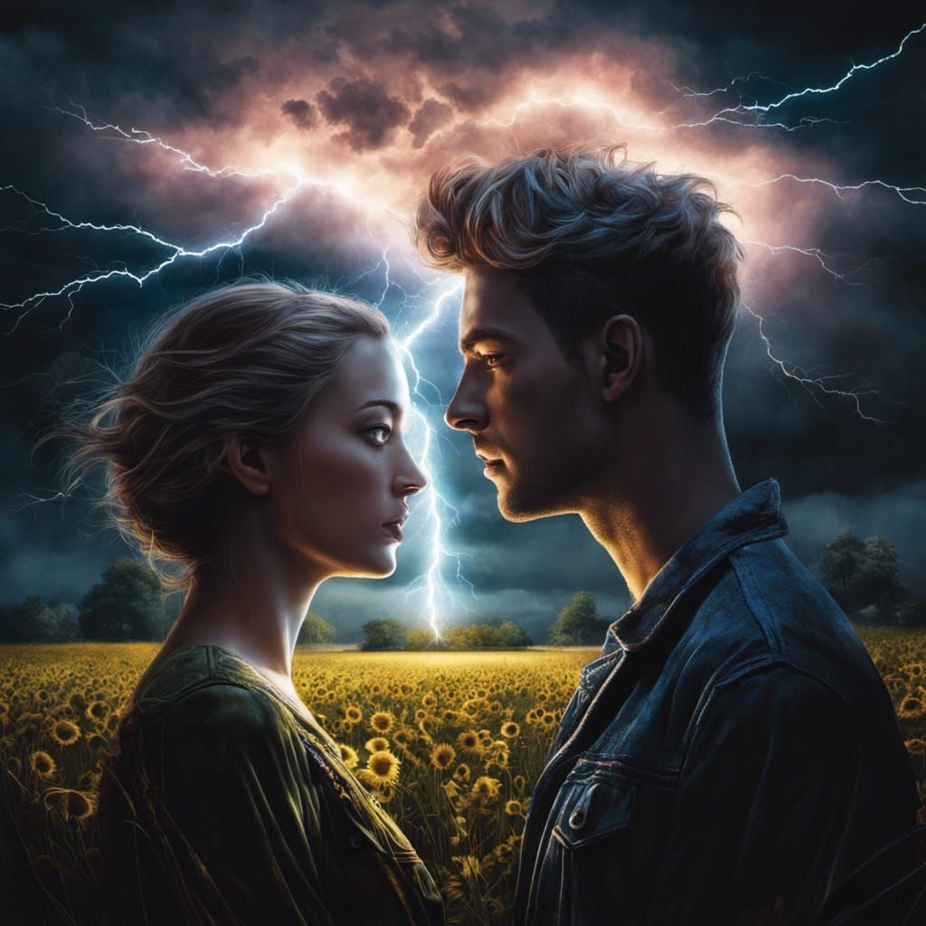 Electrocuted Couple in Electric Dreams Portrait