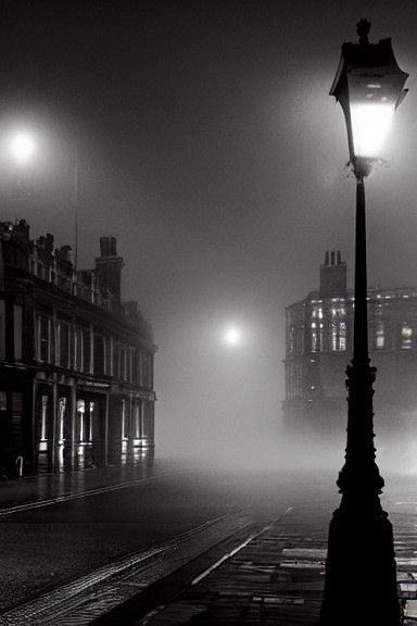 Misty Dawn Over London Streets