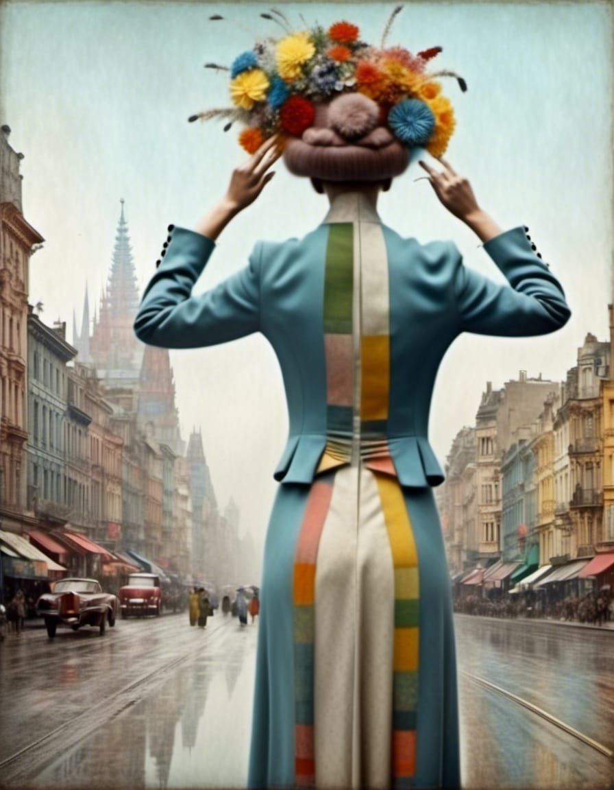 Polychromatic Cityscape in Abstract Blending Cycles