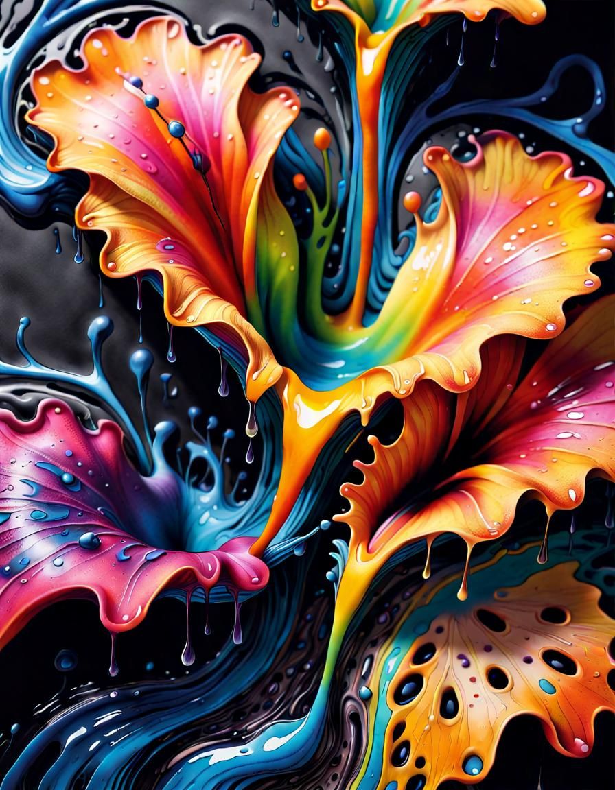 Intricate Ink Illustration of Natural Amoeba