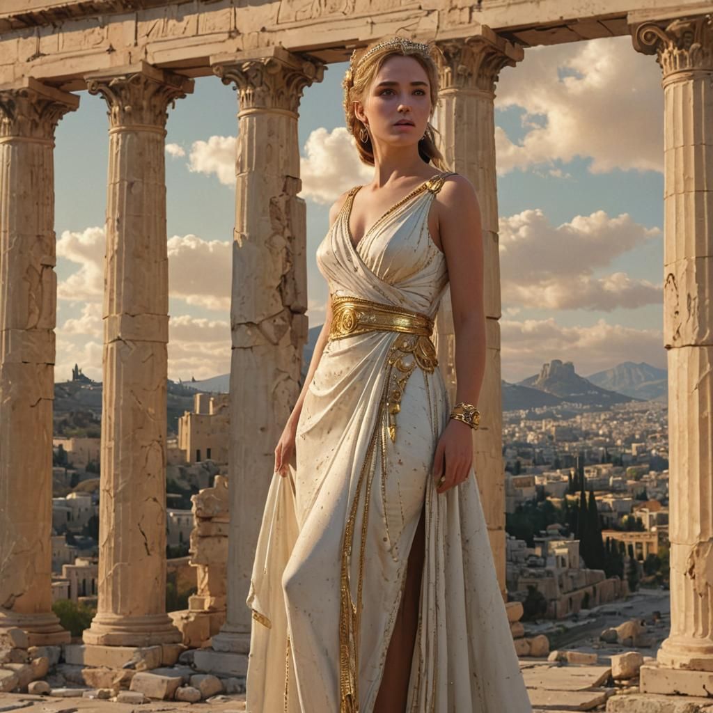 Helen of Troy in Ancient Athens, Matte Painting