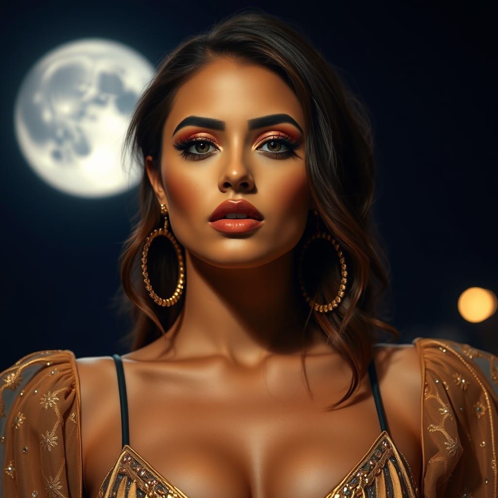 Sultry Women in Golden Lighting with Jasmine