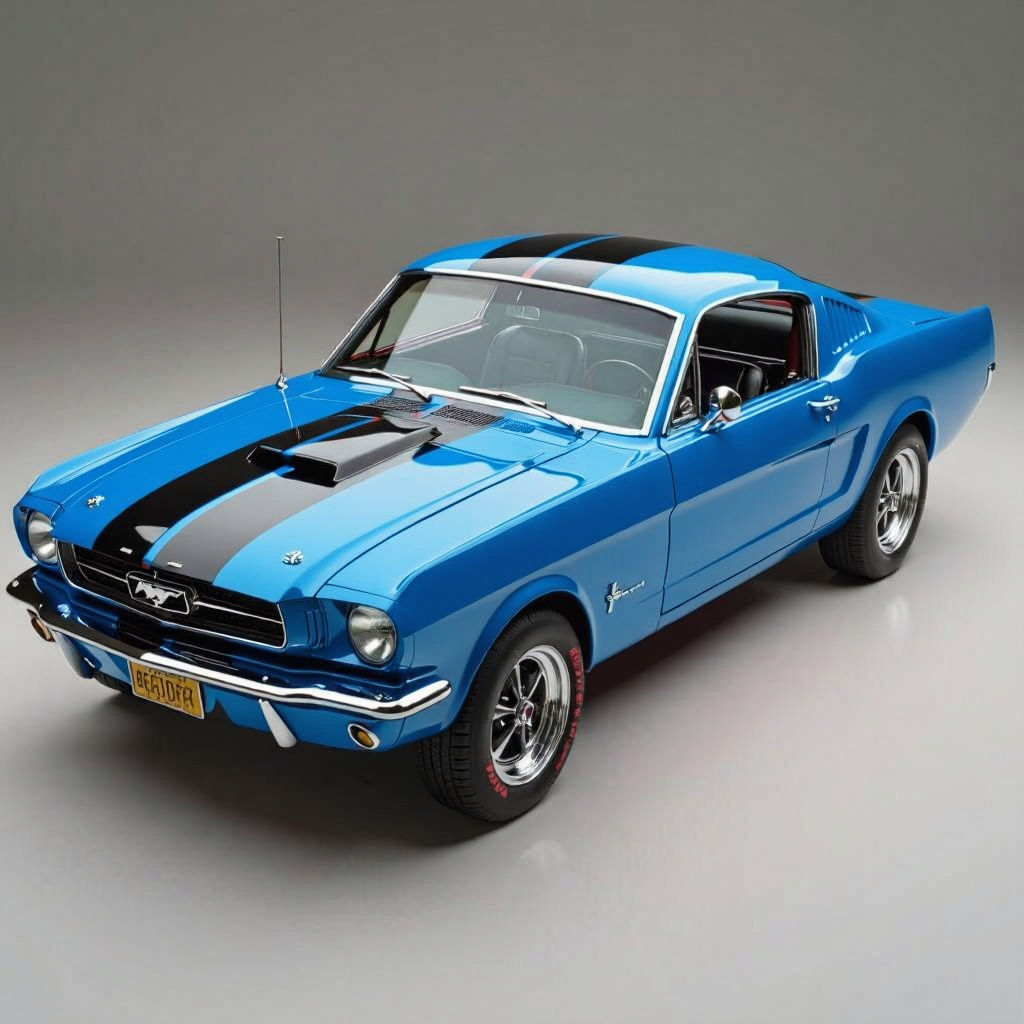 1966 Candy Apple Red Mustang 2+2 with Racing Slicks