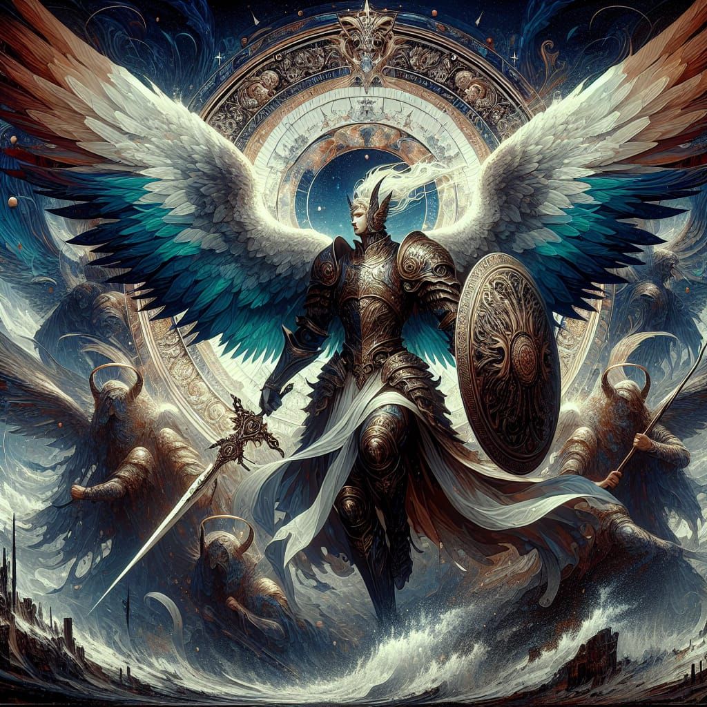 Archangel Camael: Strength and Courage in Matte Painting