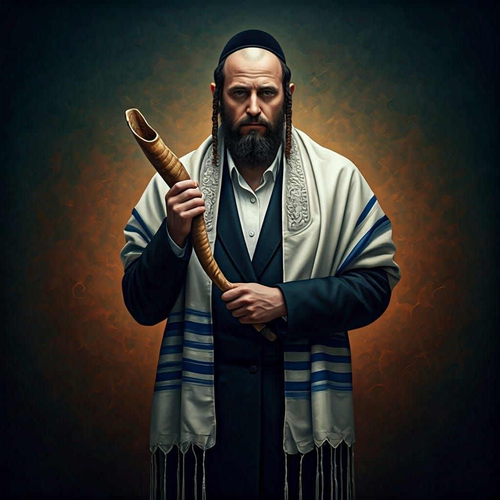 Orthodox Jew in Detailed Matte Painting Style
