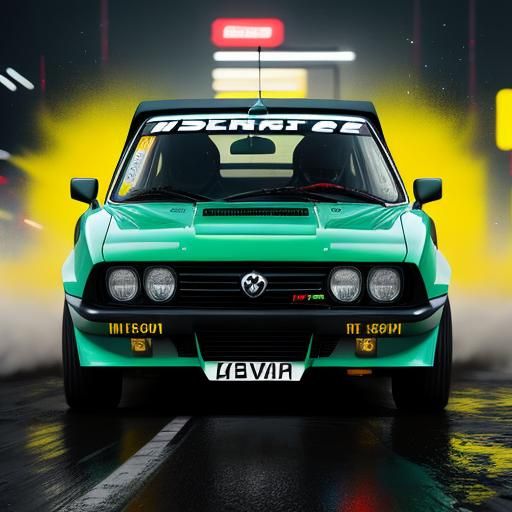 Vauxhall Chevette HSR Rally Jump, Cyberpunk Style