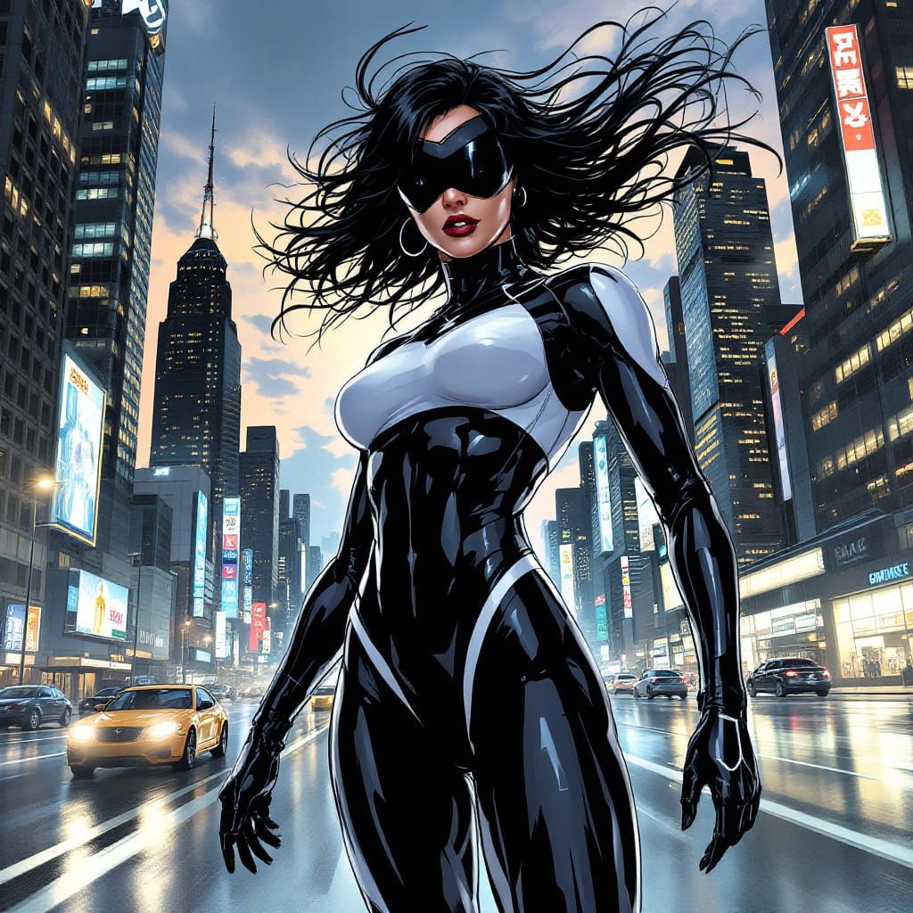 Ghost in Dynamic Pose: Marvel Comics Artwork