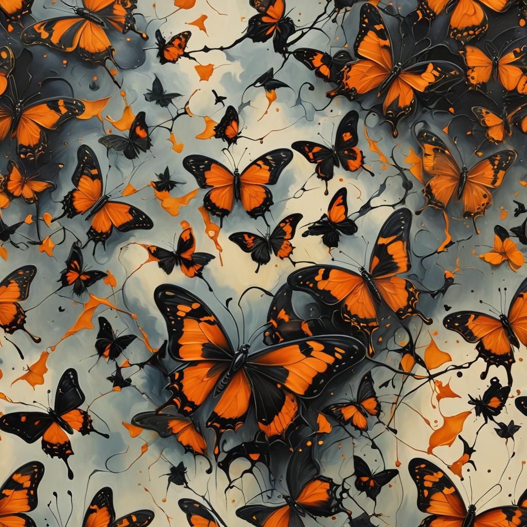 Surreal Halloween Butterfly in Dali Style