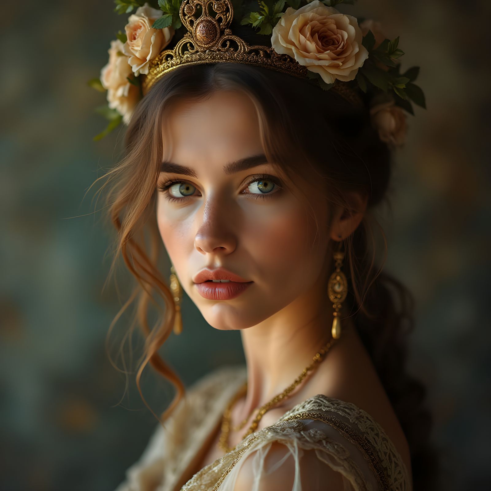 Elegant Portrait of a Young Woman in 35mm Style