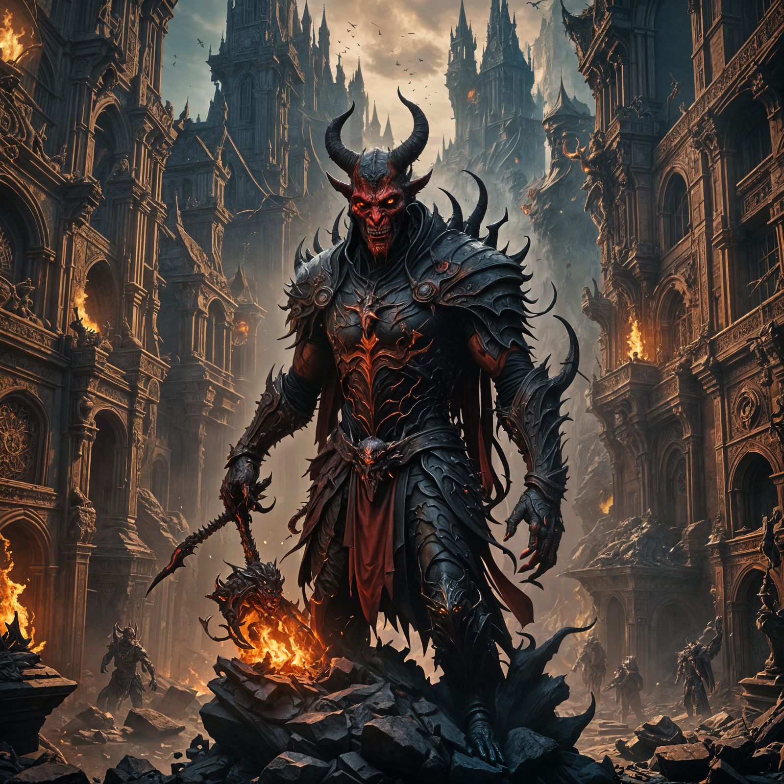 Devil Incarnate: Detailed Matte Painting in 8k