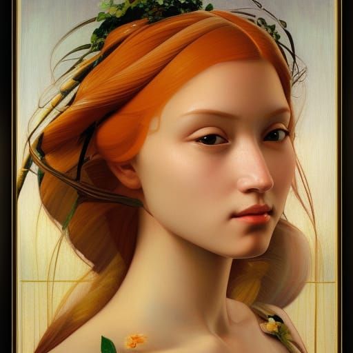 Hawaiian Beauty Portrait in Renaissance Style