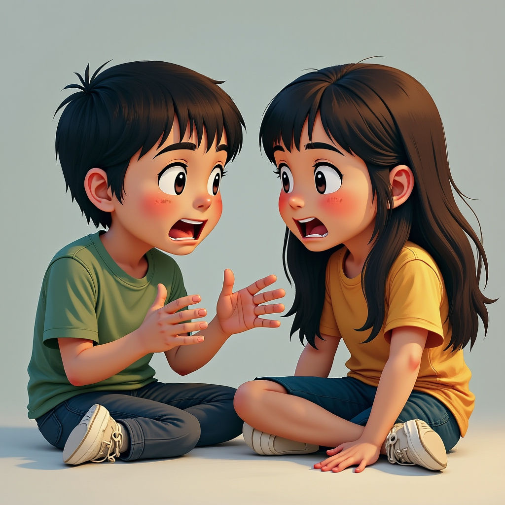 Singaporean Children Arguing: A Realistic Portrait