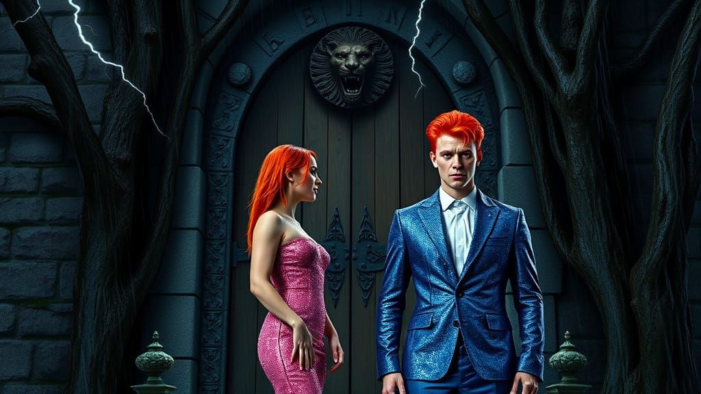 Love on Stormy Night in Old Castle