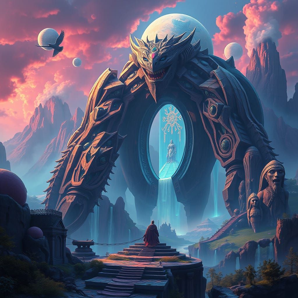 Epic High-Fantasy Scene in Photorealistic Style