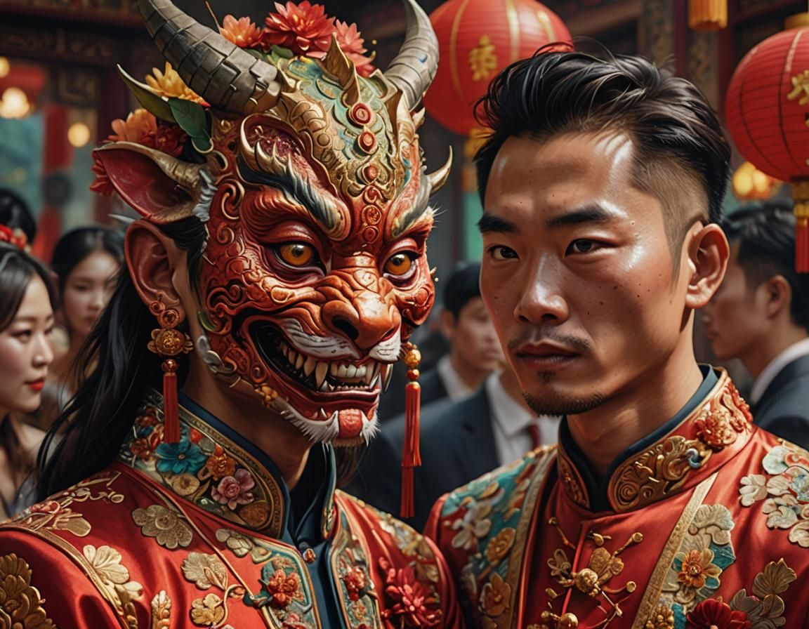 Chupacabra's Wedding: Hyperrealistic Concept Art