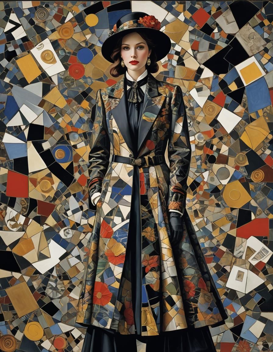 Evening Wear Ad in Fauvist CoBrA Style