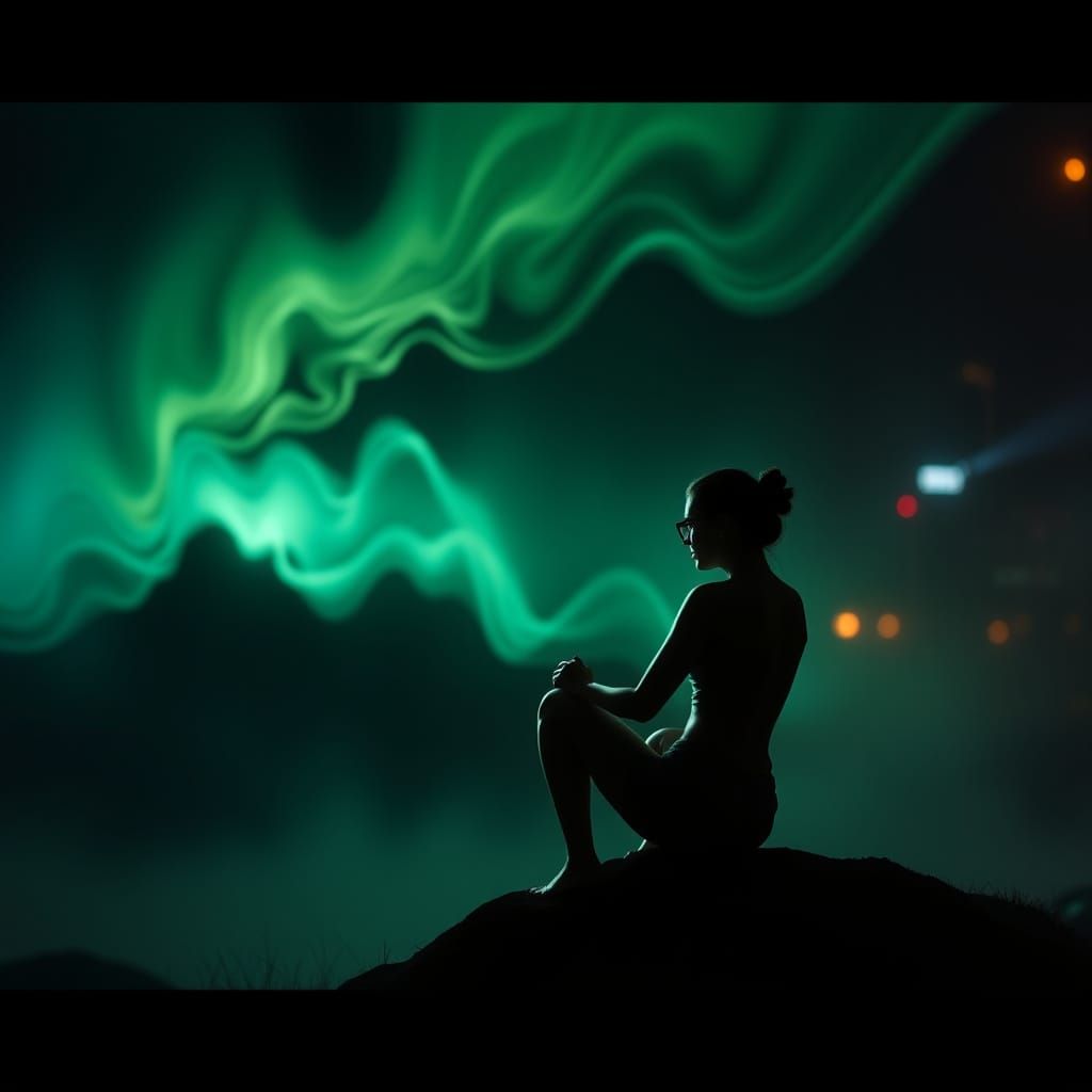 Squirrel in Mushroom Field: AI Generated Image