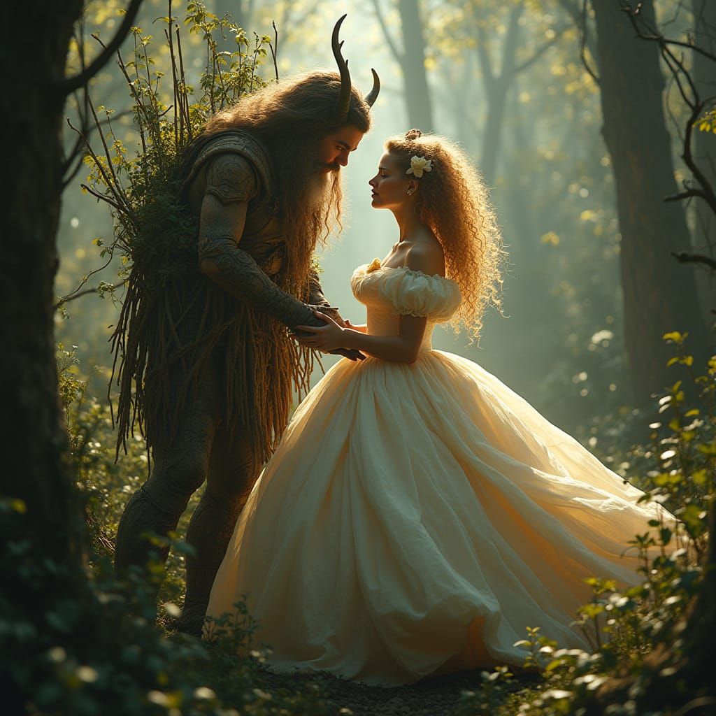 Mythical Forest Goddess Captured by Ancient Nature God in Ar...