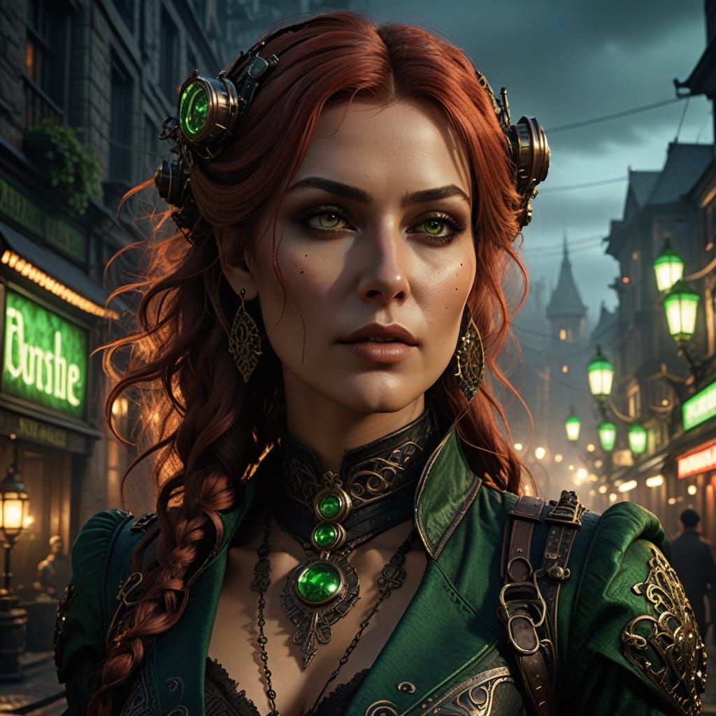 Steampunk Courtesan in Victorian Era Bern