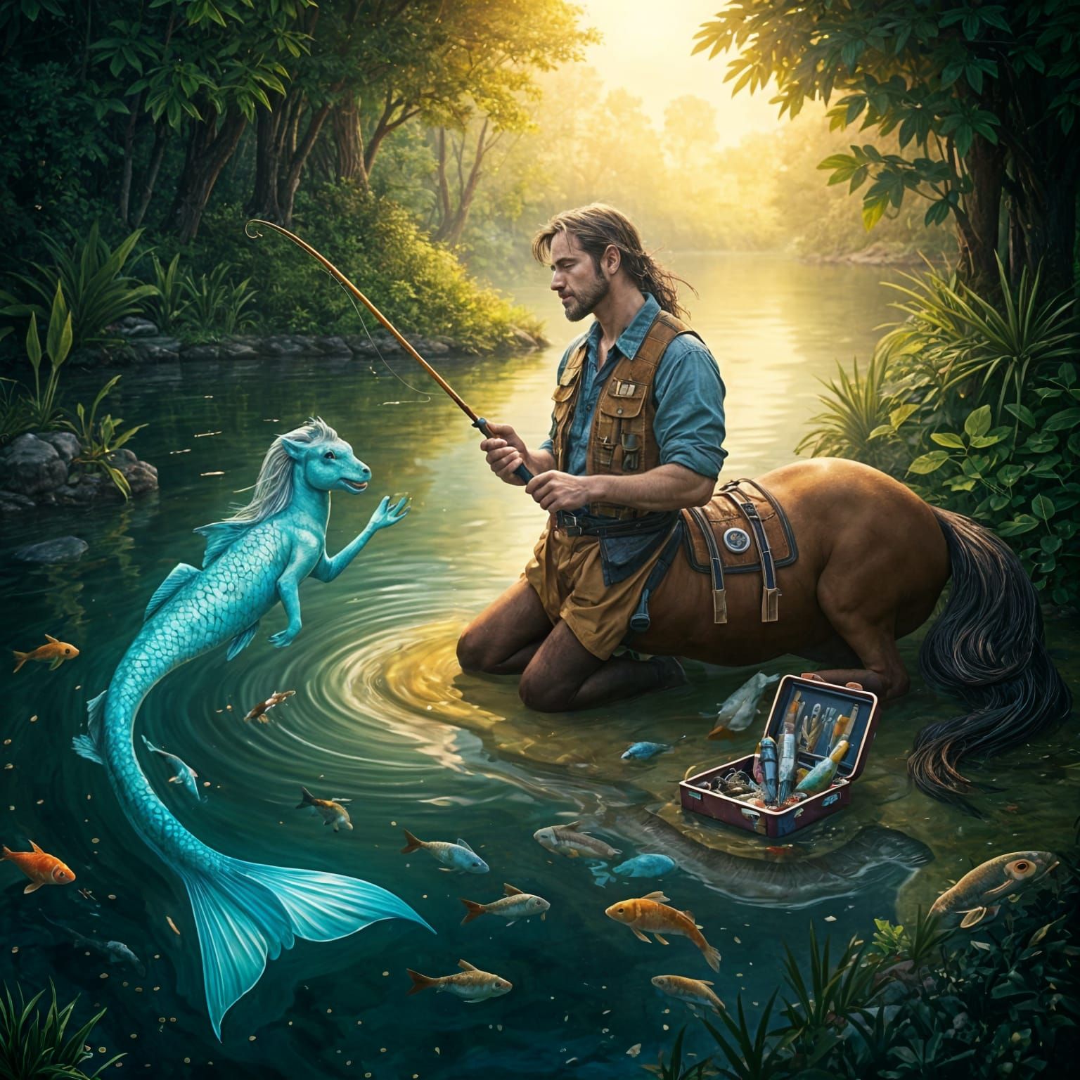 Catching a Strange Sea Creature