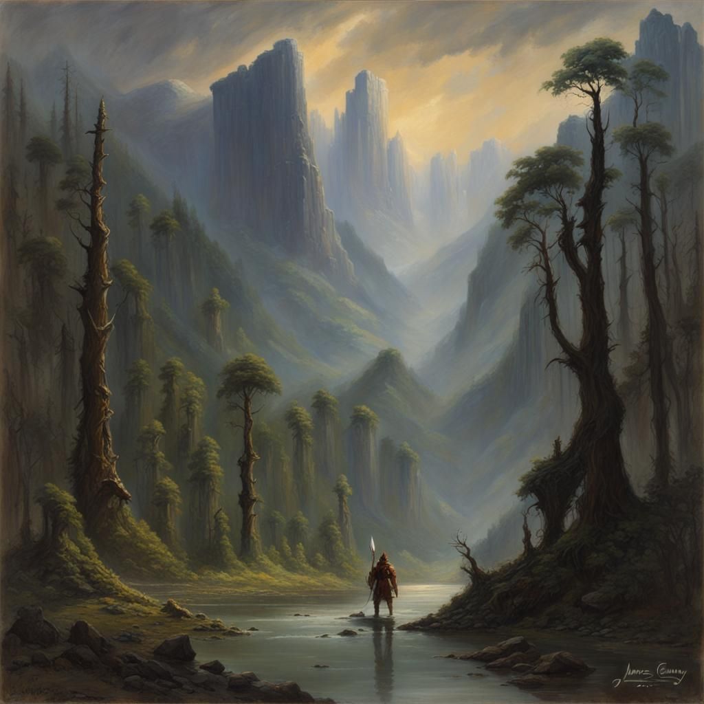 Pre-Cataclysmic Age Landscape by James Gurney