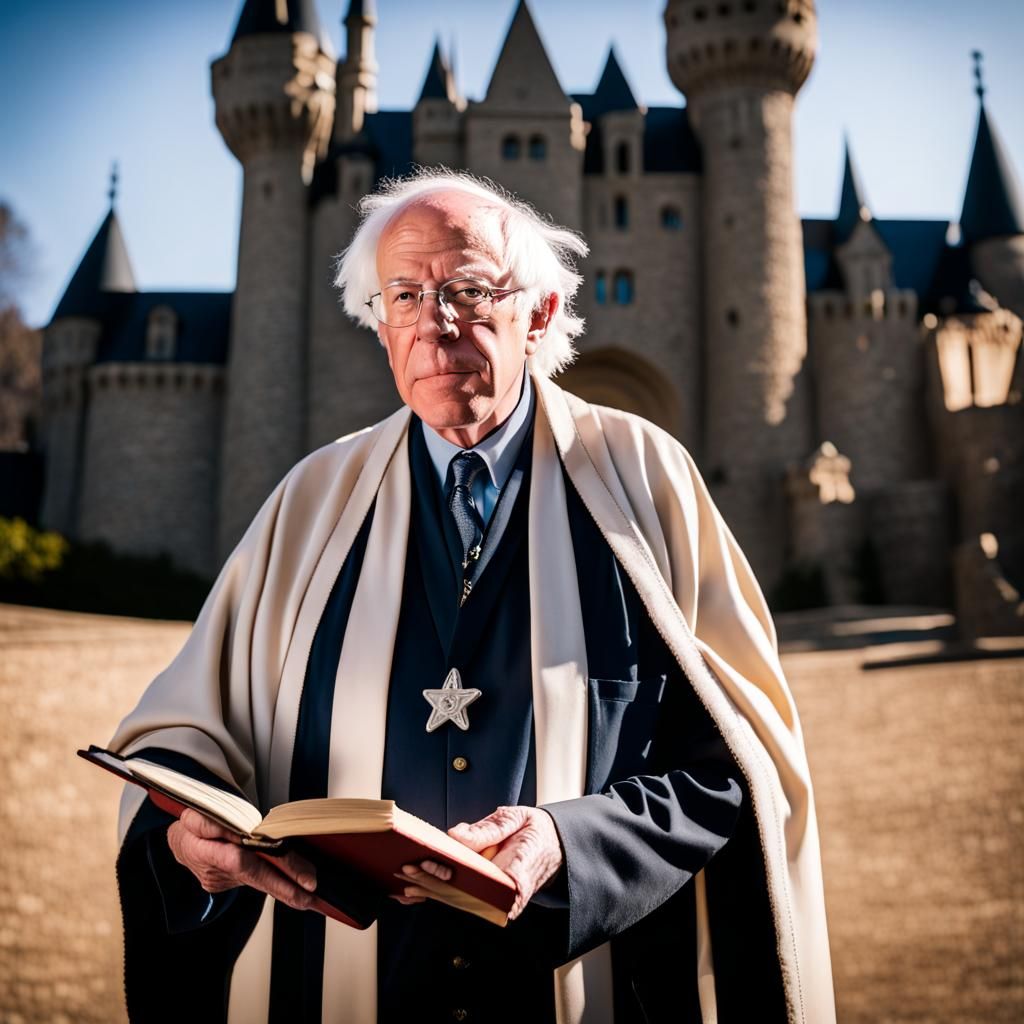 Bernie Sanders as Wizard Headmaster, Professional Photo